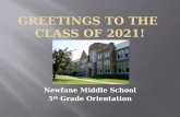 Greetings to the  Class of 2021!