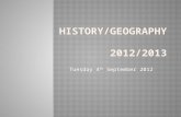 History/Geography  2012/2013