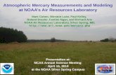 Atmospheric Mercury Measurements  and  Modeling at  NOAA’s Air Resources Laboratory