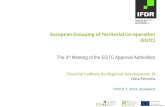 European  Grouping of Territorial Co-operation (EGTC ) The 3 rd  Meeting of the EGTC Approval Authorities Financial Institute for Regional Development,  PI