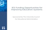 IES Funding Opportunities for Improving Education Systems