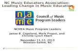NCMEA MUSIC PROGRAM LEADERS
