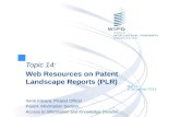Topic  14: Web Resources on Patent Landscape Reports (PLR)