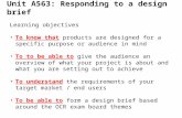 Unit A563: Responding to a design brief