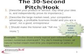 The 30-Second Pitch/Hook