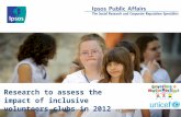 Research to assess the impact of inclusive  volunteers clubs in 2012