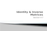 Identity & Inverse Matrices