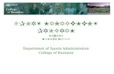 Sport Management Program Majors Winter 2011