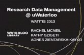 Research Data Management @  uWaterloo