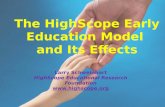The  HighScope Early Education Model  and Its Effects