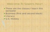 Welcome To  Sowers  Hour!