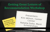Getting Great Letters of Recommendation Workshop