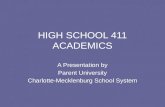 HIGH SCHOOL 411 ACADEMICS