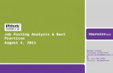 Job Posting Analysis & Best Practices August 4, 2011