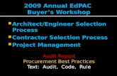 2009 Annual  EdPAC Buyer’s Workshop