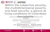Within the subjective poverty, the multidimensional poverty and food security: a glance at living conditions of Colombian  households