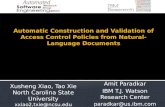 Automatic Construction and Validation of Access Control Policies from Natural-Language Documents