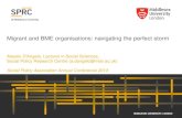 Migrant and BME  organisations: navigating  the perfect storm
