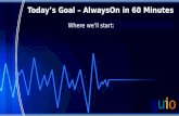Today’s Goal – AlwaysOn in 60 Minutes