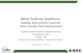 Wind Turbine Taskforce:  Update and Lessons  Learned  from  Zambia Test Deployment