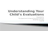 Understanding Your Child’s Evaluations