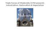 Triple Forces of Modernity (1750-present ): Industrialism, Nationalism & Imperialism