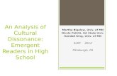 An Analysis of Cultural Dissonance: Emergent Readers in High School