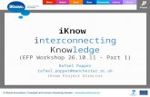 iKnow  i nterconnecting  Know ledge (EFP Workshop 26.10.11 - Part  1)