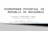 HYDROPOWER POTENTIAL IN REPUBLIC OF MACEDONIA