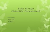 Solar Energy   (Scientific Perspective)