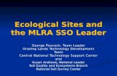 Ecological Sites  and the MLRA SSO Leader