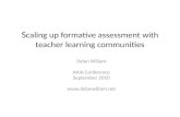 S caling up formative assessment with teacher learning communities