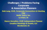 Challenges / Problems Facing  Corporate  & Association Planners