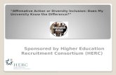 Sponsored by Higher  Education Recruitment Consortium (HERC)