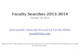Faculty Searches 2013-2014 October 28, 2013