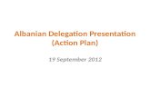 Albanian Delegation  Presentation (Action Plan)