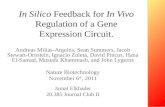 In  Silico Feedback for  In Vivo  Regulation of a Gene Expression Circuit.