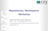 Repositories ,  Workspaces Workshop
