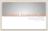 Business Etiquette 101
