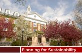Planning for  Sustainability