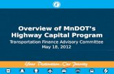 Overview of  MnDOT’s  Highway Capital Program