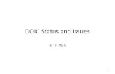 DOIC Status and Issues