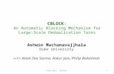CBLOCK : An Automatic Blocking Mechanism for Large-Scale  Deduplication  Tasks
