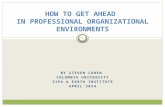 HOW TO GET AHEAD  IN PROFESSIONAL ORGANIZATIONAL ENVIRONMENTS