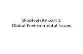 Biodiversity part 2 Global Environmental Issues