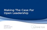 Making The Case For  Open Leadership