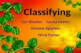 Classifying Lyn Bowles    Gema Green           Simone Sparkes                  Nina Turner
