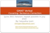 GMAT Verbal  Covering: Sentence Correction