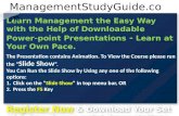 Learn Management the Easy Way with the Help of Downloadable Power-point Presentations  -  Learn at Your Own Pace.