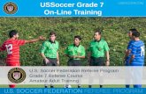 USSoccer  Grade 7  On-Line Training